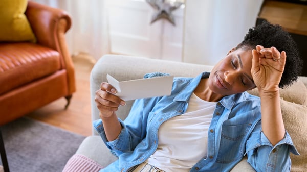 Woman dealing with menopause having a heat flash