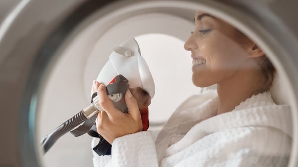 Woman in Hyperbaric Oxygen Chamber