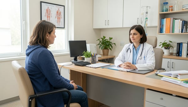 A-patient-with-depression-consults-doctor